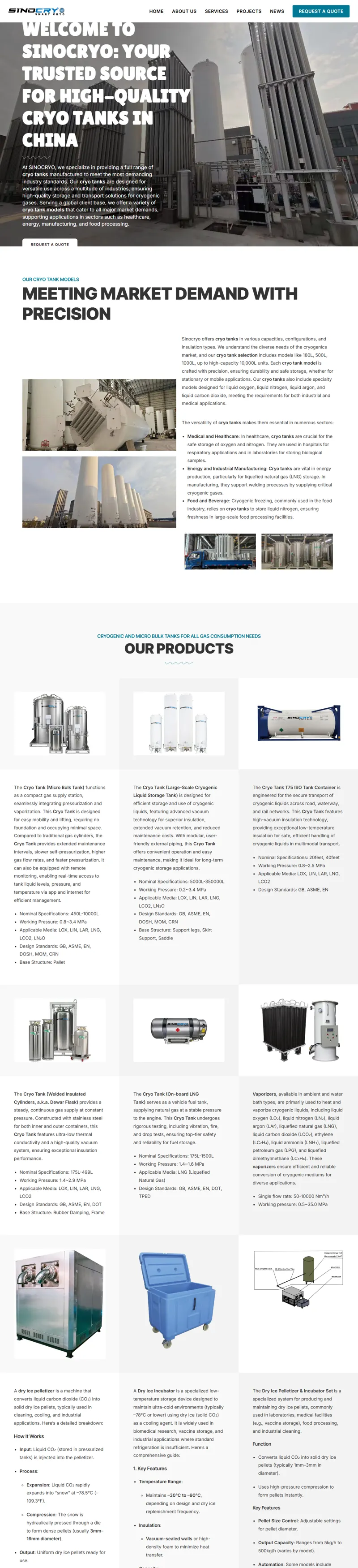 sinocryo.com 网页长截图